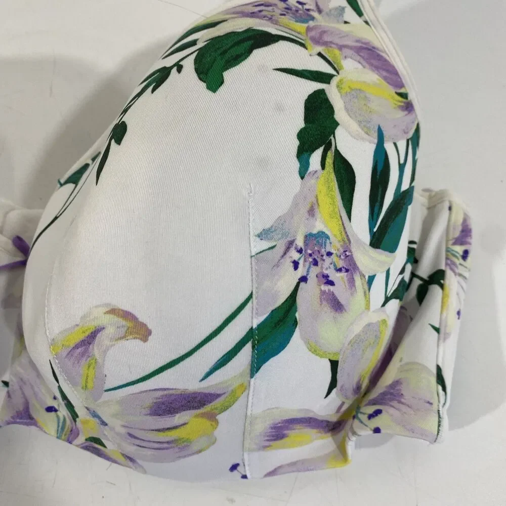 Womens Cacique Plus Smooth Balconette Bra Purple‎ Floral 42DDD